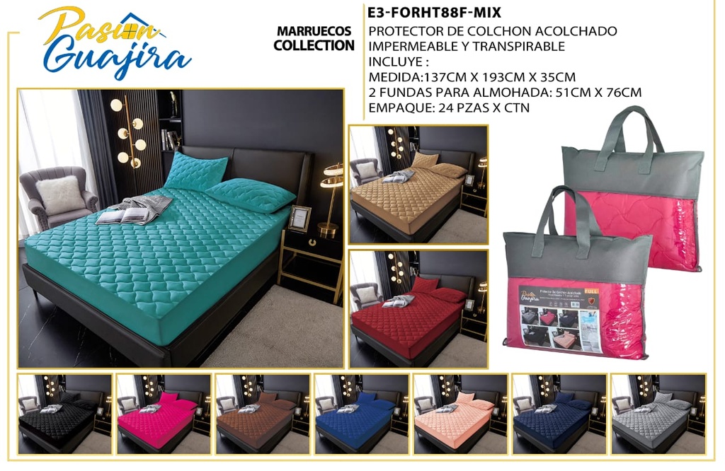 Protector de colchón y almohadas Marruecos