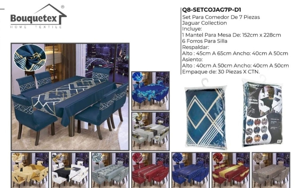 Juego de forro para comedor Jaguar