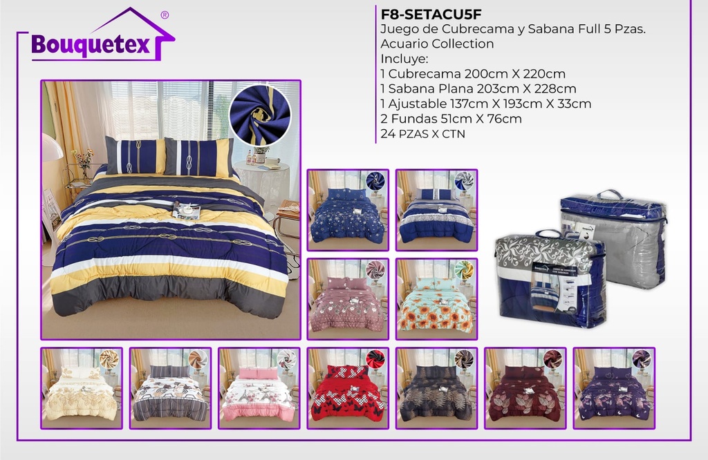 Juego de sábana con edredón Acuario