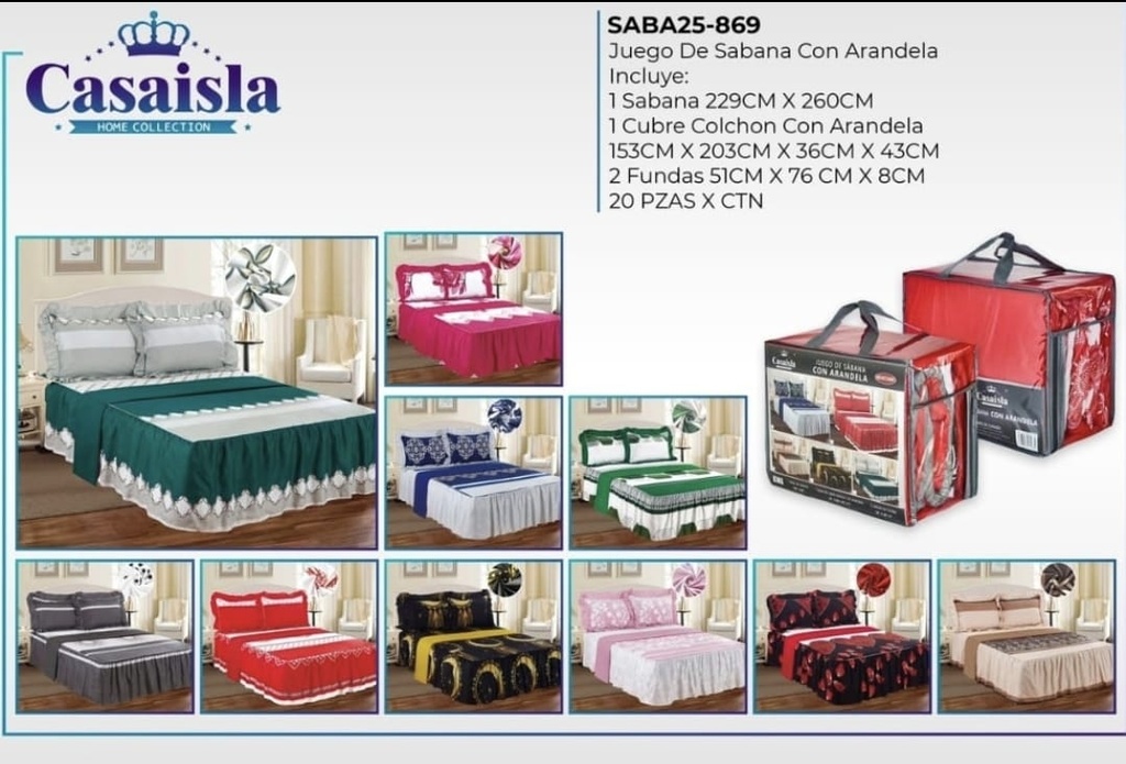 Juego de sábana con vuelo 869