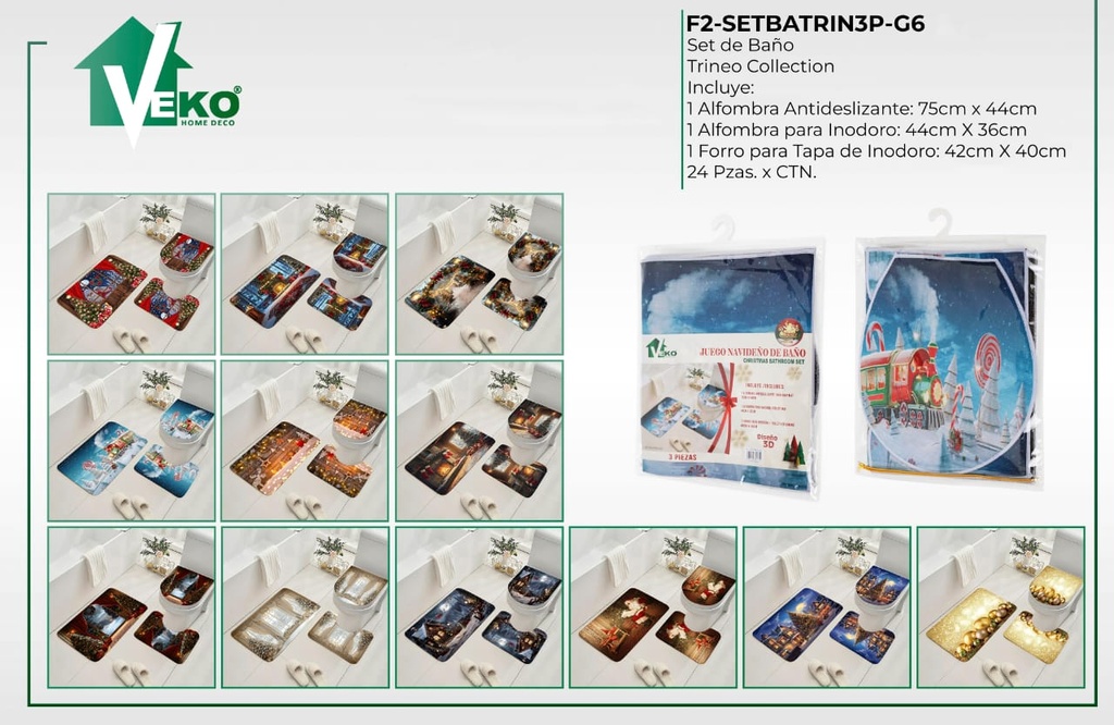 Juego de baño sin cortina Trineo