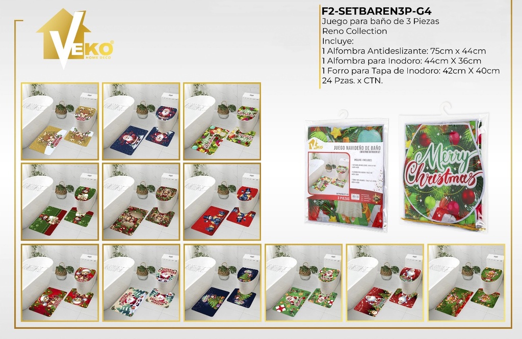 Juego de baño sin cortina Reno