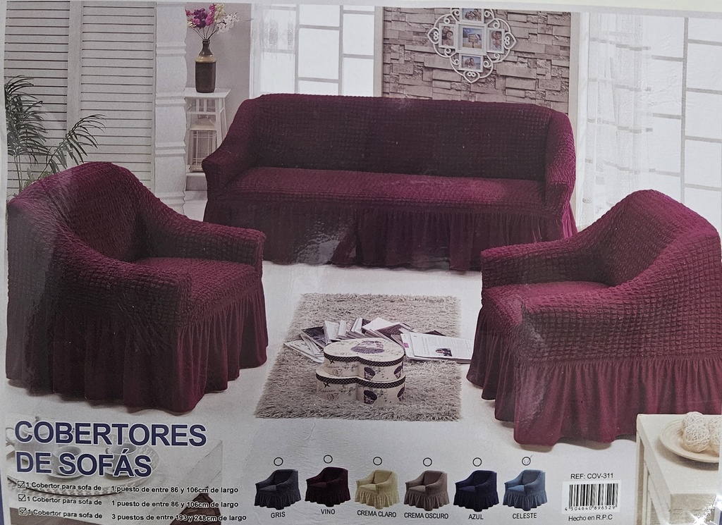 Juego de forro liso para sillón RSM