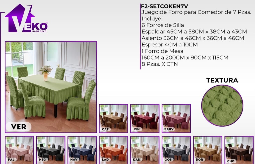 Juego de forro para comedor Burbuja