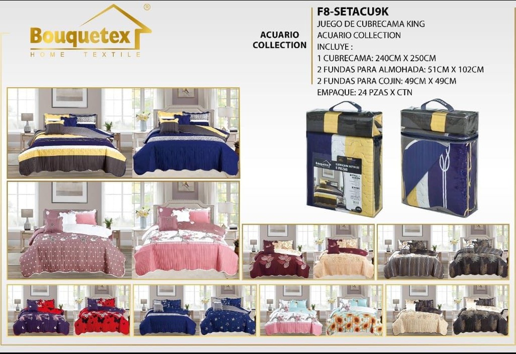Juego de cubrecama reversible Acuario