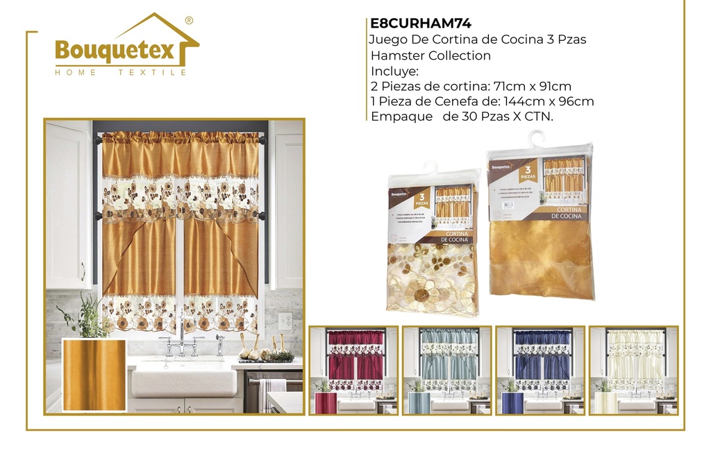Cortinas de cocina Hamster