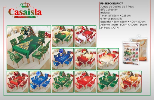 Juego de forro para comedor Elfo