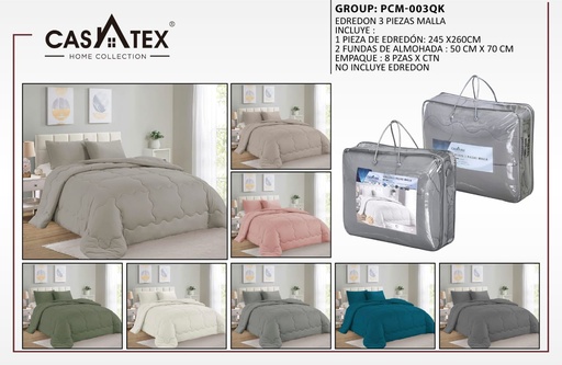 [PCM-003QK-BLA] Juego de edredón Malla