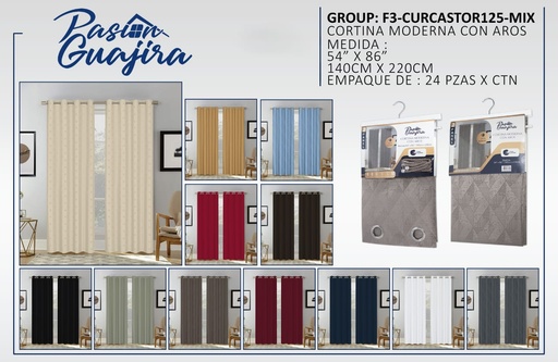 Cortinas blackout con aros Castor