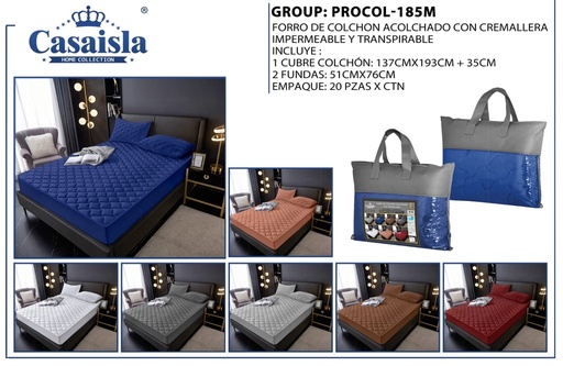 Protector de colchón y almohadas 185