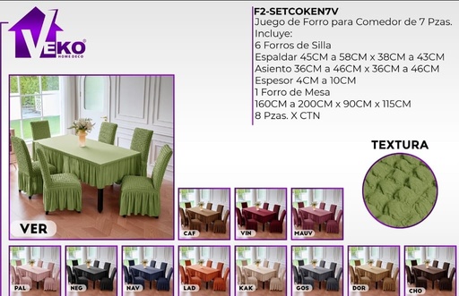 Juego de forro para comedor Burbuja