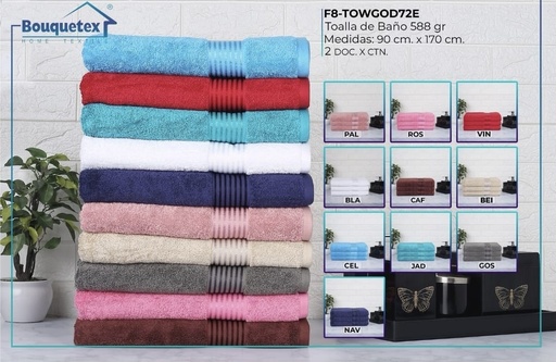 [F8-TOWGOD72N-BEI] Toalla God 72