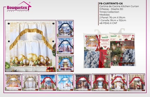 Cortinas de cocina Trineo 73