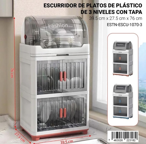 [ESTN-ESCU-1070-3] Escurridor de platos 1070