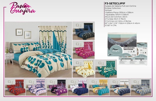 Juego de sábana con cortina Eclipse