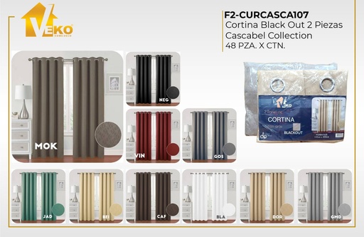 Cortinas blackout con aros Cascabel