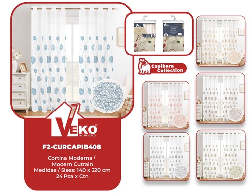 Cortinas con aros Capibara