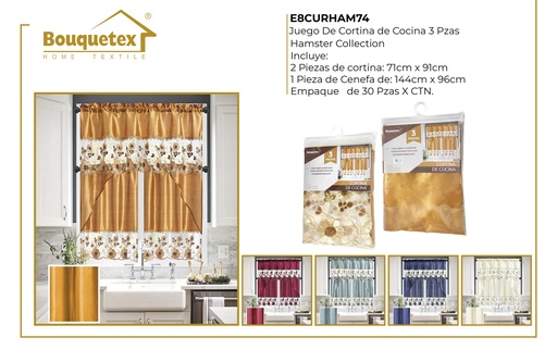 Cortinas de cocina Hamster