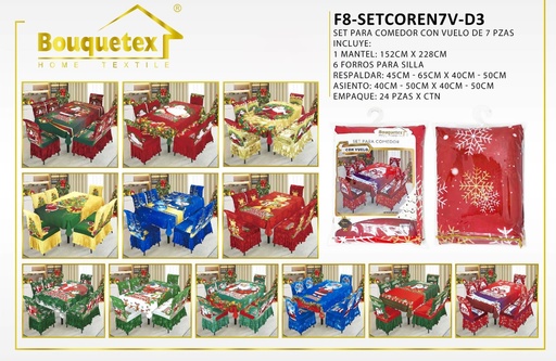 Juego de forro con vuelo para comedor Reno