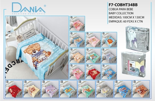 [F7-COBHT34BB-101] Frazada para bebé